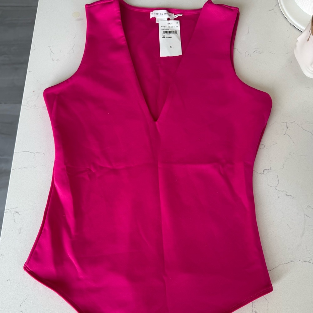 NWT GOOD AMERICAN Bodysuit - Bright Magenta
